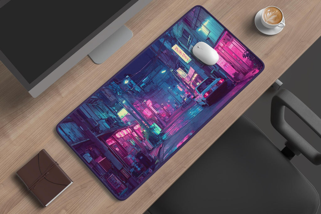 Neon Streets Desk Mat