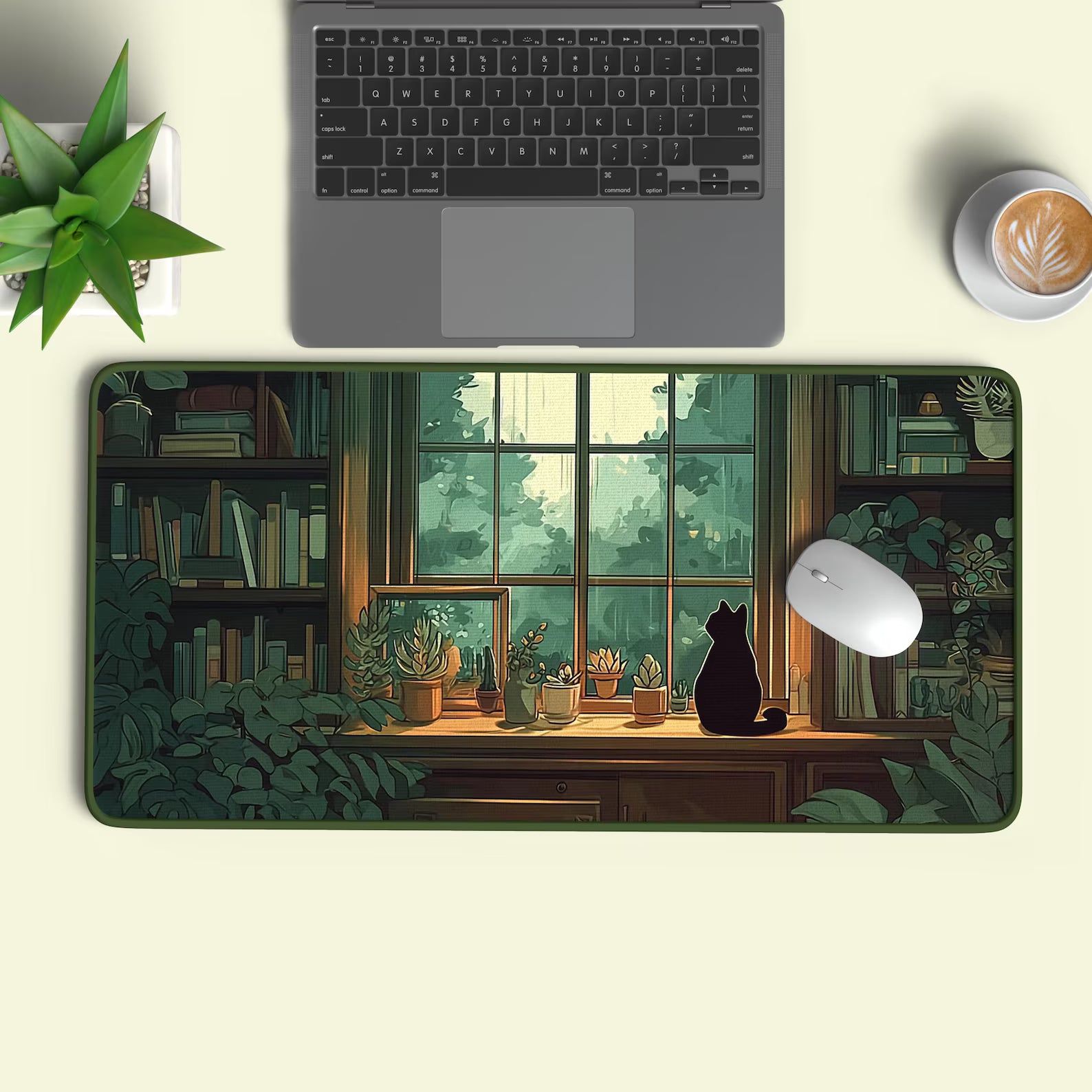 Lofi Cat Study Desk Mat