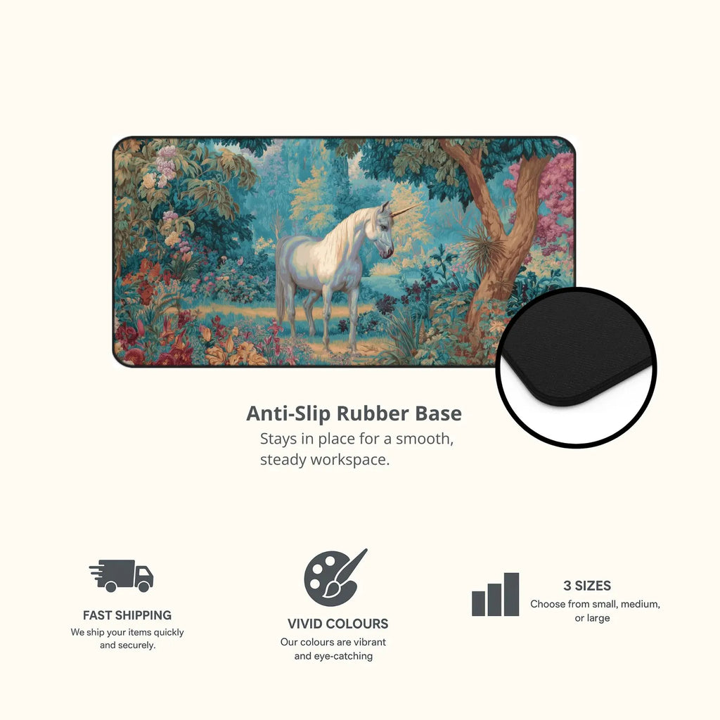 Medieval Unicorn Desk Mat