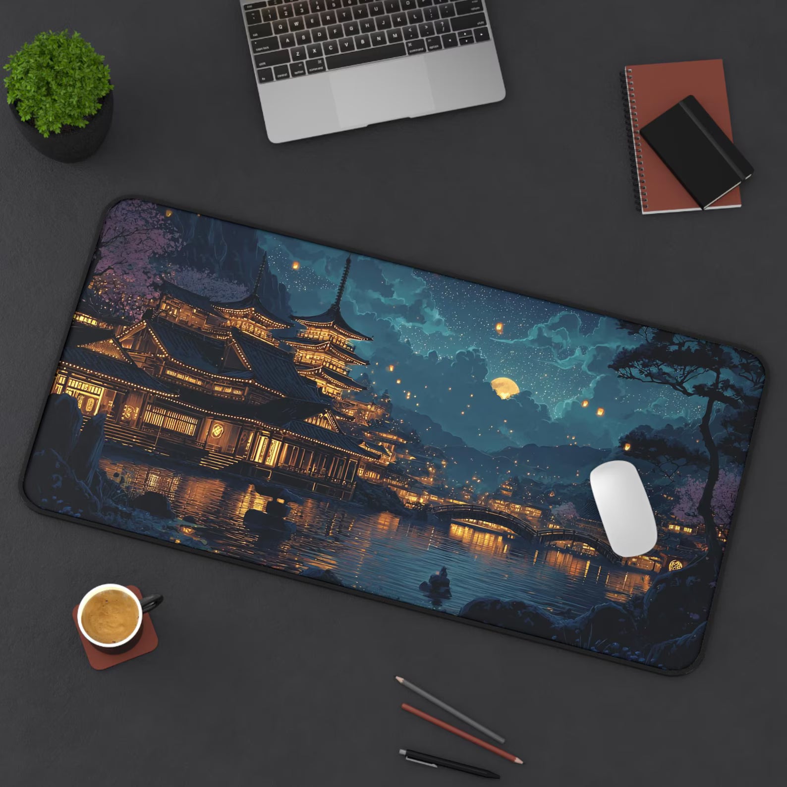 Ancient Village Desk Mat