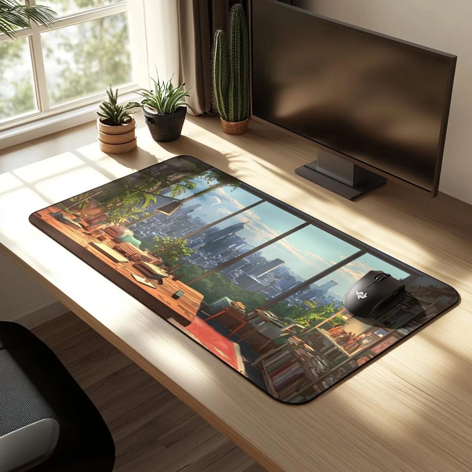 Lofi City Desk Mat