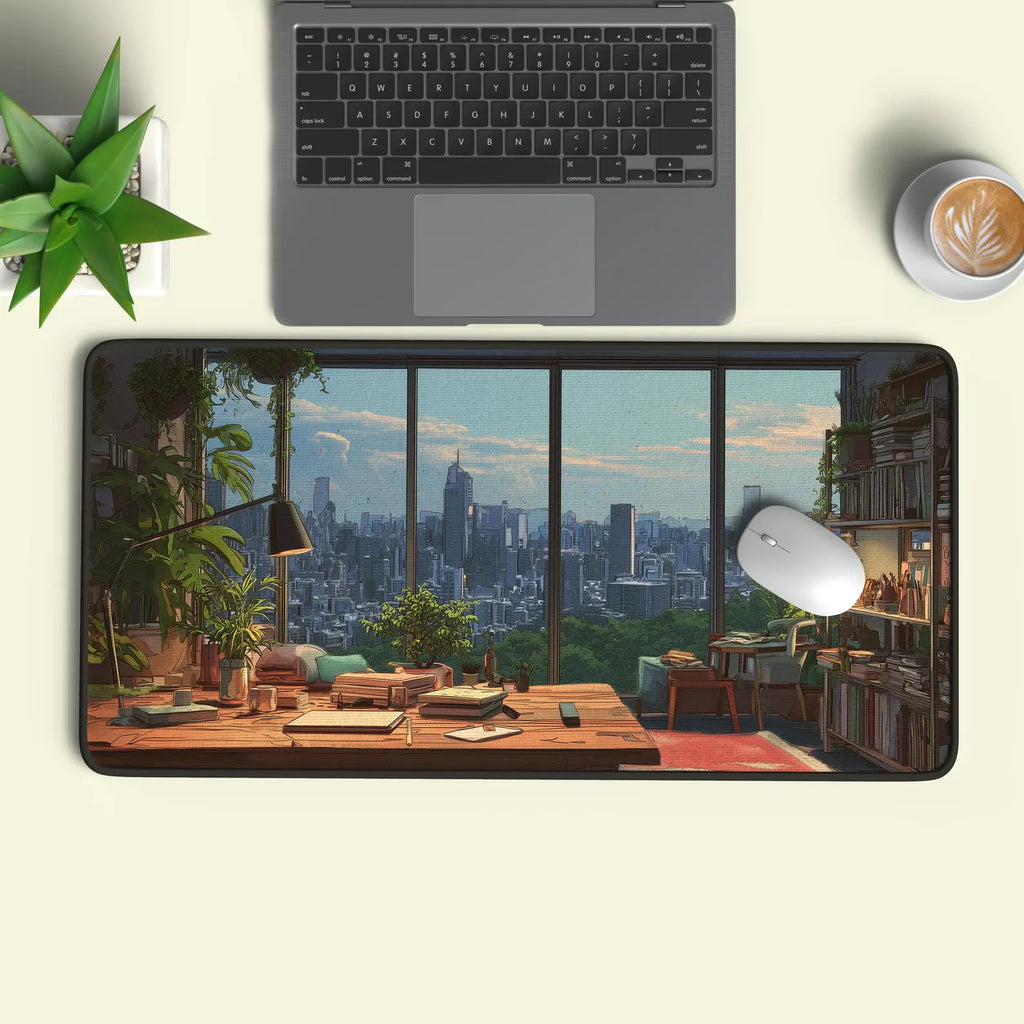 Lofi City Desk Mat