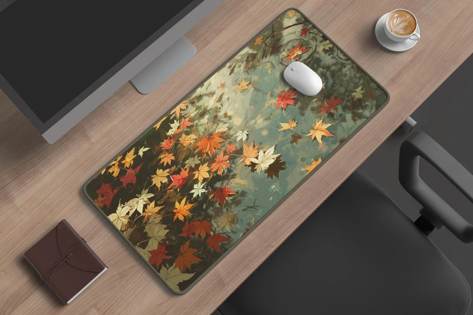 Fall Pond Desk Mat